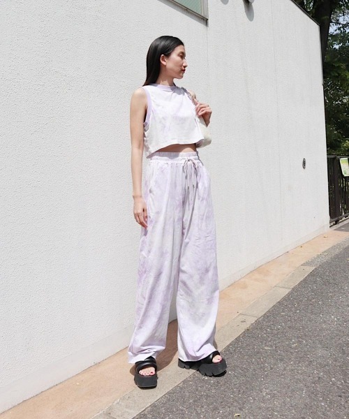 FIG&VIPER(フィグアンドバイパー)の「タイダイダメージワイドPT(その他パンツ・レディース・グレー/ブラック/パープル/ピンク・FREE)」の16枚目の写真