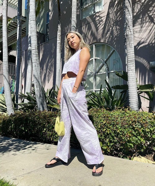 FIG&VIPER(フィグアンドバイパー)の「タイダイダメージワイドPT(その他パンツ・レディース・グレー/ブラック/パープル/ピンク・FREE)」の17枚目の写真