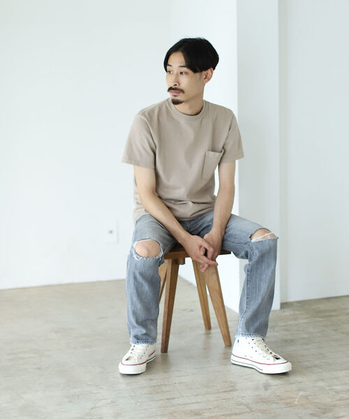 BEAMS（ビームス）の「Goodwear / Short Sleeve Pocket Tee（Tシャツ/カットソー・メンズ・ブラウン系その他2/ブルー系その他2・MEDIUM/X-LARGE/LARGE/SMALL）」の3枚目の写真