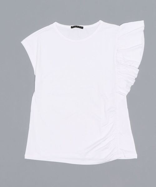 SISLEY(シスレー)の「キッズアシンメトリーラッフルTシャツ・カットソー(Tシャツ/カットソー・キッズ・ホワイト・LARGE/XXX-LARGE/XX-LARGE/X-LARGE/SMALL/MEDIUM)」の5枚目の写真