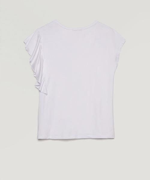 SISLEY(シスレー)の「キッズアシンメトリーラッフルTシャツ・カットソー(Tシャツ/カットソー・キッズ・ホワイト・LARGE/XXX-LARGE/XX-LARGE/X-LARGE/SMALL/MEDIUM)」の3枚目の写真
