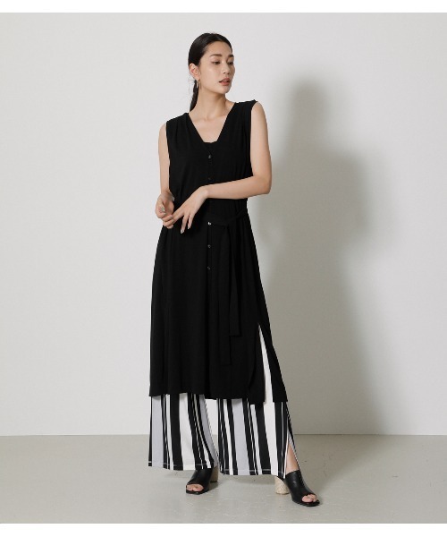 AZUL by moussy(アズールバイマウジー)の「ICE CLEAN GILET/アイスクリーンジレ(ベスト・レディース・ブラック/ダークカーキ/ダークオレンジ・FREE)」の2枚目の写真