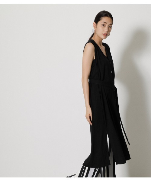 AZUL by moussy(アズールバイマウジー)の「ICE CLEAN GILET/アイスクリーンジレ(ベスト・レディース・ブラック/ダークカーキ/ダークオレンジ・FREE)」の4枚目の写真