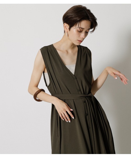 AZUL by moussy(アズールバイマウジー)の「ICE CLEAN GILET/アイスクリーンジレ(ベスト・レディース・ブラック/ダークカーキ/ダークオレンジ・FREE)」の13枚目の写真