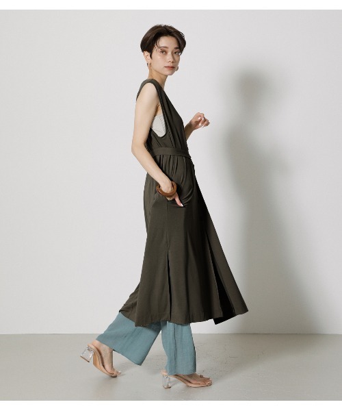 AZUL by moussy(アズールバイマウジー)の「ICE CLEAN GILET/アイスクリーンジレ(ベスト・レディース・ブラック/ダークカーキ/ダークオレンジ・FREE)」の15枚目の写真