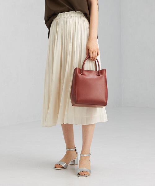 green label relaxing（グリーンレーベルリラクシング）の「CS monable P ギャザー スカート（スカート・レディース・ベージュ/オフホワイト/オレンジ系その他・38/36）」の2枚目の写真