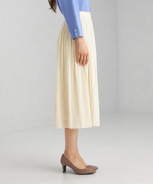 green label relaxing（グリーンレーベルリラクシング）の「CS monable P ギャザー スカート（スカート・レディース・ベージュ/オフホワイト/オレンジ系その他・38/36）」の5枚目の写真