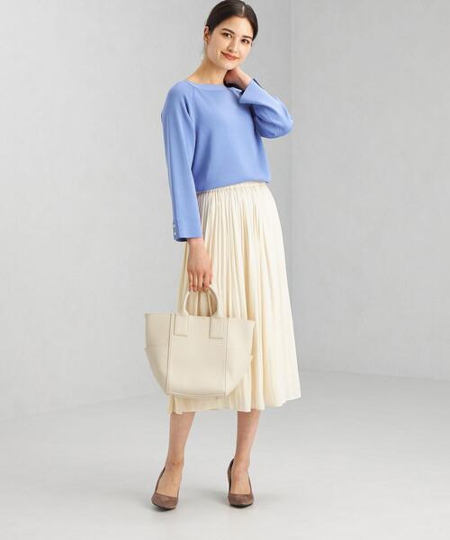 green label relaxing（グリーンレーベルリラクシング）の「CS monable P ギャザー スカート（スカート・レディース・ベージュ/オフホワイト/オレンジ系その他・38/36）」の7枚目の写真