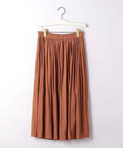 green label relaxing（グリーンレーベルリラクシング）の「CS monable P ギャザー スカート（スカート・レディース・ベージュ/オフホワイト/オレンジ系その他・38/36）」の11枚目の写真