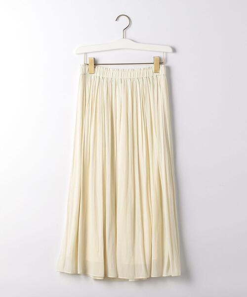 green label relaxing（グリーンレーベルリラクシング）の「CS monable P ギャザー スカート（スカート・レディース・ベージュ/オフホワイト/オレンジ系その他・38/36）」の21枚目の写真