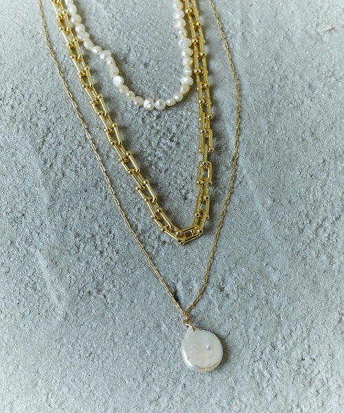 Birthday room（バースデイルーム）の「ゴールドチェーン＆淡水パールネックレス3点セット（ネックレス・レディース・ゴールド・FREE）」の9枚目の写真