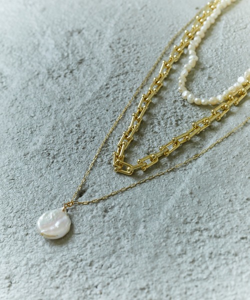 Birthday room（バースデイルーム）の「ゴールドチェーン＆淡水パールネックレス3点セット（ネックレス・レディース・ゴールド・FREE）」の11枚目の写真