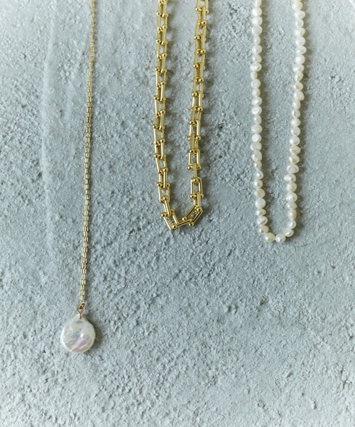 Birthday room（バースデイルーム）の「ゴールドチェーン＆淡水パールネックレス3点セット（ネックレス・レディース・ゴールド・FREE）」の7枚目の写真