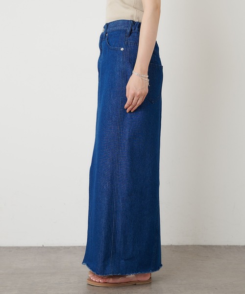 Omekashi（オメカシ）の「デニムスリットロングスカート（デニムスカート・レディース・ブラック/ブルー・36/38）」の12枚目の写真