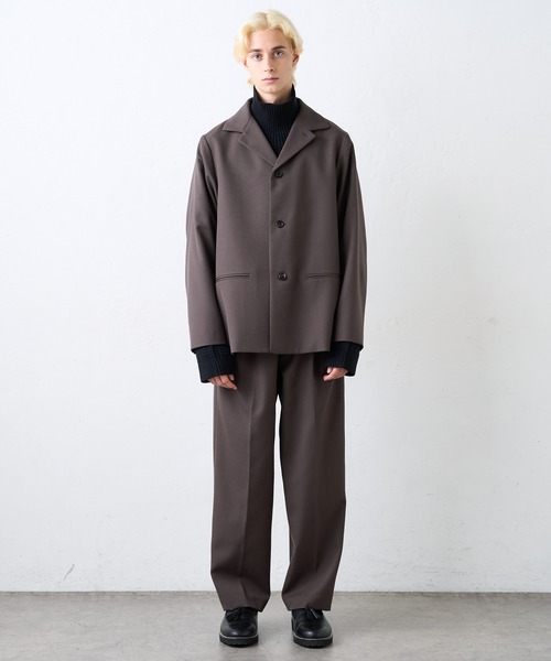 Lui's（ルイス）の「【高密度ウールギャバ 2×2セットアップシリーズ