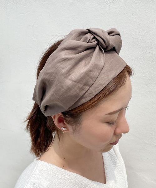 ボリューム リボン ヘアターバン