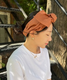 ボリューム リボン ヘアターバン