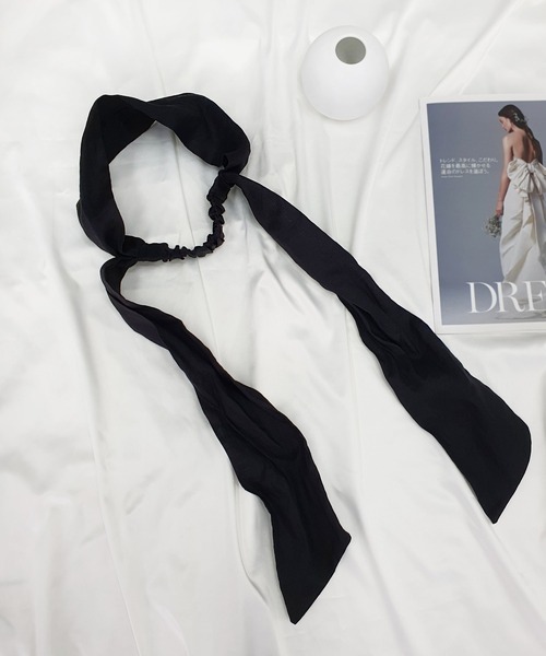 CEMONEMO（セモネモ）の「ボリューム リボン ヘアターバン（ヘアバンド・レディース・オレンジ/ブラック/グレー/モカ・FREE）」の6枚目の写真