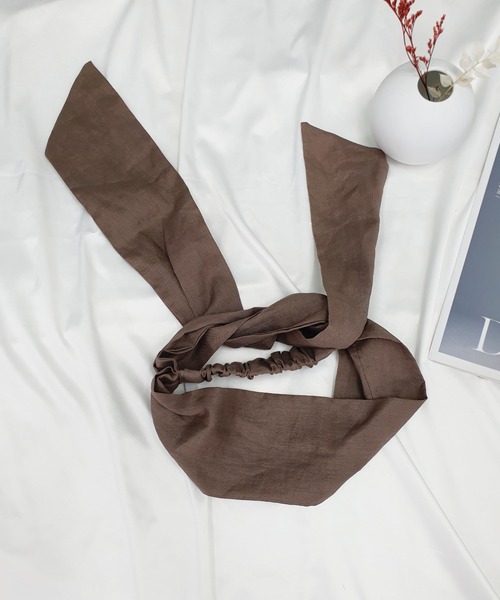 CEMONEMO（セモネモ）の「ボリューム リボン ヘアターバン（ヘアバンド・レディース・オレンジ/ブラック/グレー/モカ・FREE）」の11枚目の写真