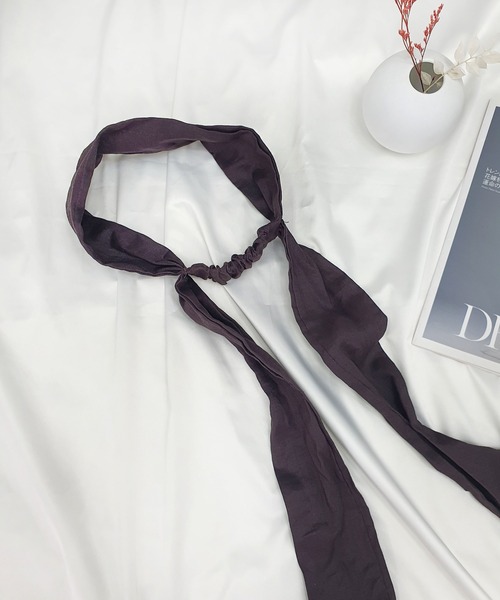 CEMONEMO（セモネモ）の「ボリューム リボン ヘアターバン（ヘアバンド・レディース・オレンジ/ブラック/グレー/モカ・FREE）」の16枚目の写真