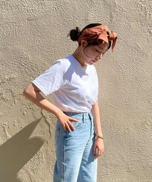 CEMONEMO（セモネモ）の「ボリューム リボン ヘアターバン（ヘアバンド・レディース・オレンジ/ブラック/グレー/モカ・FREE）」の21枚目の写真