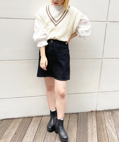 apres jour(アプレジュール)の「ベスト+ブラウスSET【ZOZOTOWN限定アイテム】【7PO】(ベスト・レディース・ライトベージュ/モカ/アイボリー・X-LARGE/フリー)」の18枚目の写真