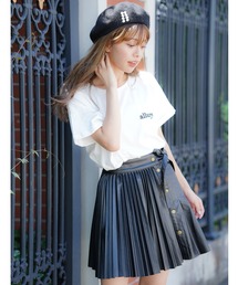 MIIA | レザープリーツミニスカート(スカート)