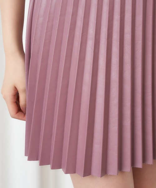 MIIA（ミーア）の「【入荷禁止】レザープリーツミニスカート（スカート・レディース・ブラック/ブラウン/ピンク・FREE）」の11枚目の写真