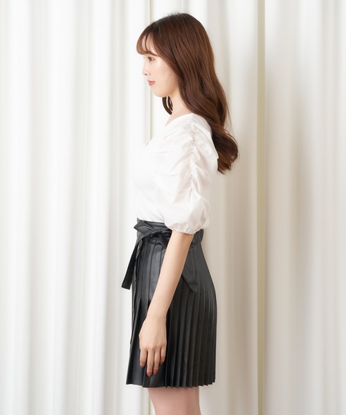 MIIA（ミーア）の「【入荷禁止】レザープリーツミニスカート（スカート・レディース・ブラック/ブラウン/ピンク・FREE）」の18枚目の写真