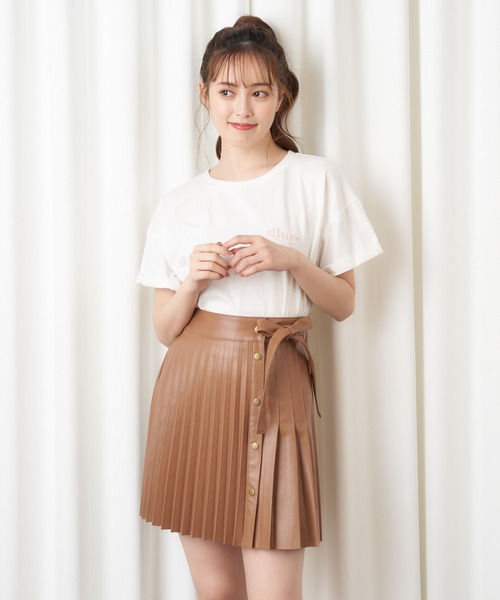 MIIA（ミーア）の「【入荷禁止】レザープリーツミニスカート（スカート・レディース・ブラック/ブラウン/ピンク・FREE）」の12枚目の写真