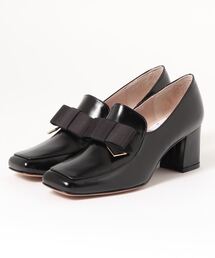 LANVIN en Bleu（ランバンオンブルー）の「リボンモチーフスクエアトゥパンプス（パンプス）」