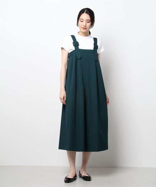 To b. by agnes b.（トゥービーバイアニエスベー）の「WR59 COMBINAISON コンビネゾン（サロペット/オーバーオール・レディース・グリーン・40/38/36）」の3枚目の写真