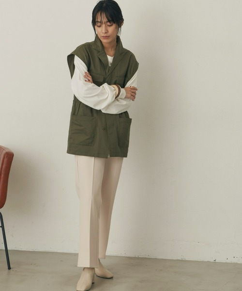 Auntie Rosa Holiday(アンティローザホリデー)の「ミリタリージレ(ベスト・レディース・ブラック/カーキ・FREE)」の13枚目の写真