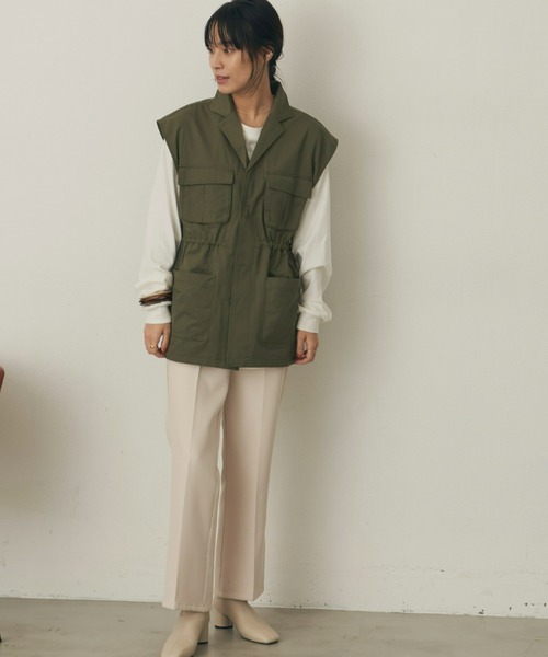 Auntie Rosa Holiday(アンティローザホリデー)の「ミリタリージレ(ベスト・レディース・ブラック/カーキ・FREE)」の14枚目の写真