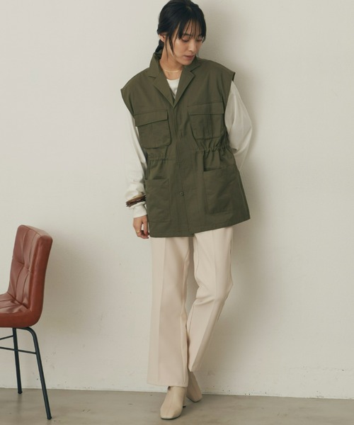 Auntie Rosa Holiday(アンティローザホリデー)の「ミリタリージレ(ベスト・レディース・ブラック/カーキ・FREE)」の15枚目の写真