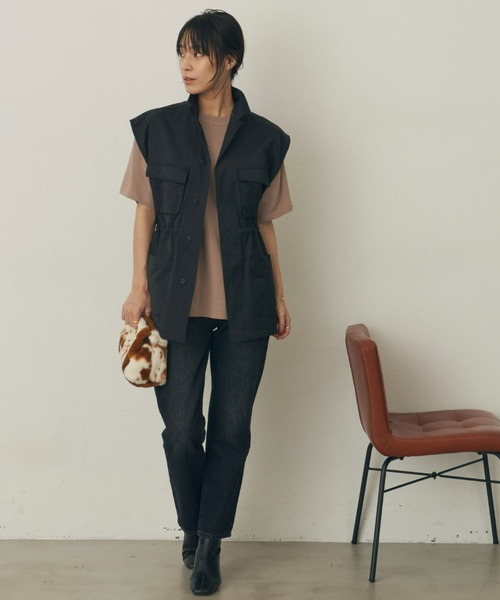 Auntie Rosa Holiday(アンティローザホリデー)の「ミリタリージレ(ベスト・レディース・ブラック/カーキ・FREE)」の18枚目の写真