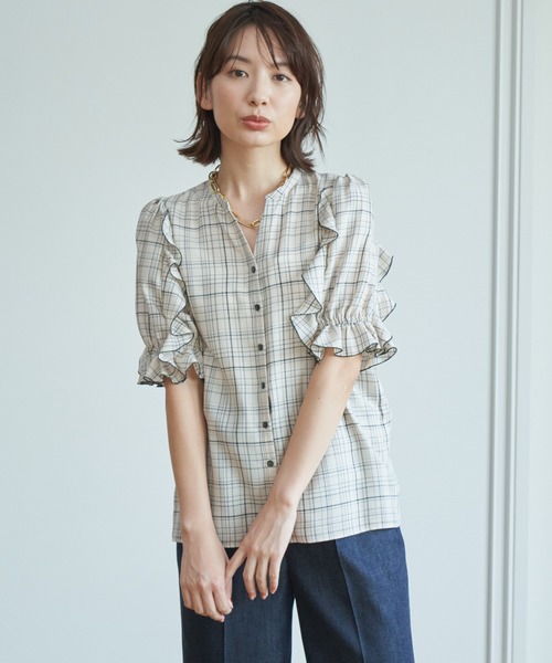 人気商品・限定商品ばかりの「超得 半額福袋」が販売開始 ANAYI（アナイ）の「ビスコースチェックラッフル ブラウス トップス