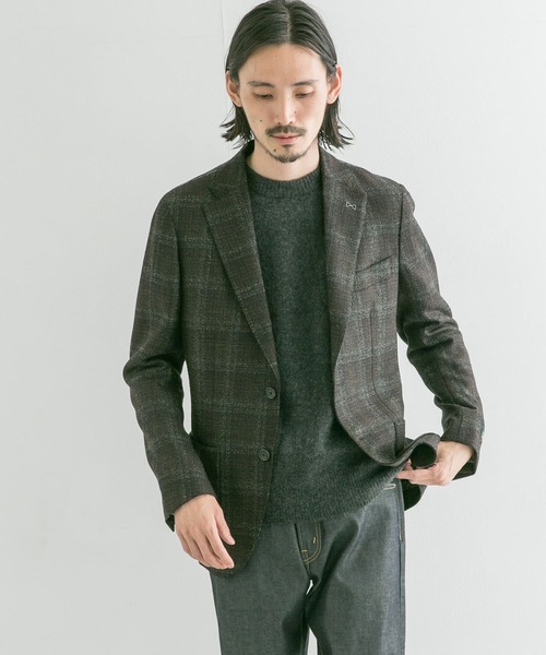 URBAN RESEARCH（アーバンリサーチ）の「URBAN RESEARCH Tailor　di Prayチェックジャケット（スーツジャケット・メンズ・ブラウン/ネイビー・44/48/46）」の2枚目の写真