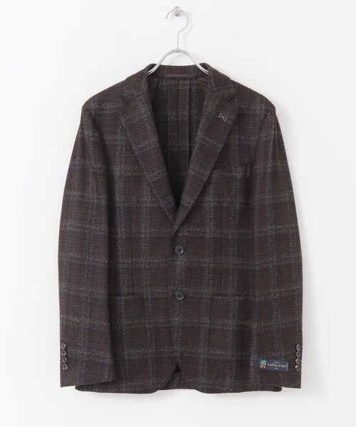 URBAN RESEARCH（アーバンリサーチ）の「URBAN RESEARCH Tailor　di Prayチェックジャケット（スーツジャケット・メンズ・ブラウン/ネイビー・44/48/46）」の5枚目の写真