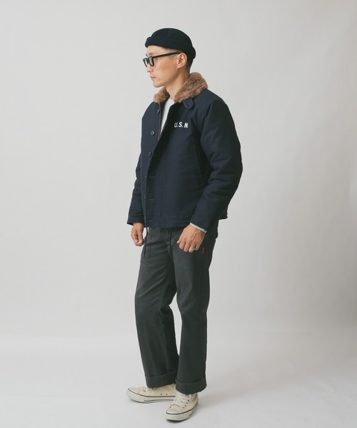 WAIPER.inc（ワイパーインク）の「新品 米海軍 U.S.NAVY N-1デッキジャケット（ミリタリージャケット・メンズ・ネイビー/ベージュ/ベージュ系その他/ブルー系その他・42/38/40/36/44）」の19枚目の写真