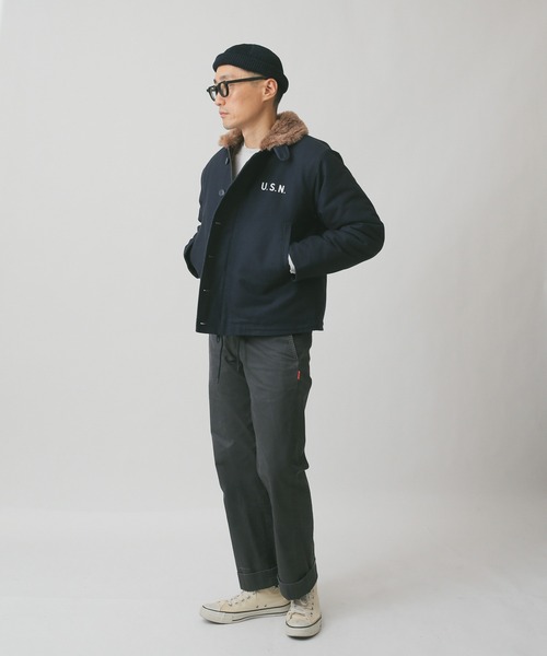 WAIPER.inc（ワイパーインク）の「新品 米海軍 U.S.NAVY N-1デッキジャケット（ミリタリージャケット・メンズ・ネイビー/ベージュ/ベージュ系その他/ブルー系その他・42/38/40/36/44）」の22枚目の写真