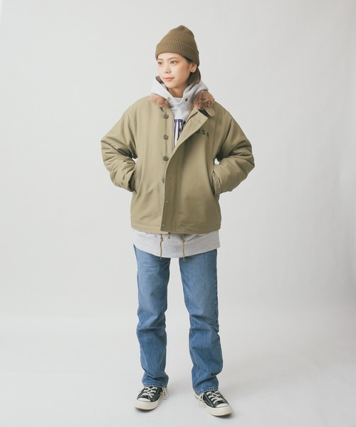 WAIPER.inc（ワイパーインク）の「新品 米海軍 U.S.NAVY N-1デッキジャケット（ミリタリージャケット・メンズ・ネイビー/ベージュ/ベージュ系その他/ブルー系その他・42/38/40/36/44）」の9枚目の写真