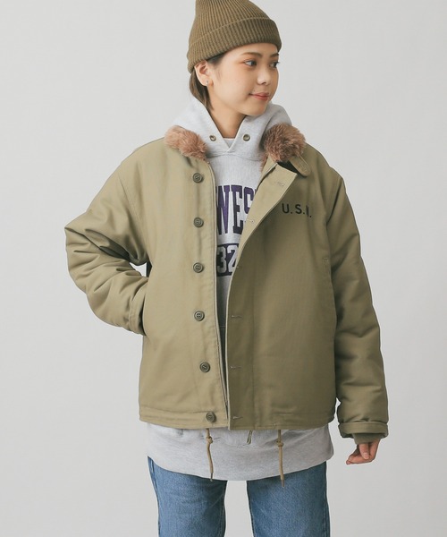 WAIPER.inc（ワイパーインク）の「新品 米海軍 U.S.NAVY N-1デッキジャケット（ミリタリージャケット・メンズ・ネイビー/ベージュ/ベージュ系その他/ブルー系その他・42/38/40/36/44）」の10枚目の写真