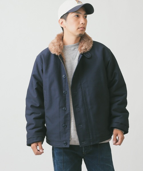 WAIPER.inc（ワイパーインク）の「新品 米海軍 U.S.NAVY N-1デッキジャケット（ミリタリージャケット・メンズ・ネイビー/ベージュ/ベージュ系その他/ブルー系その他・42/38/40/36/44）」の7枚目の写真