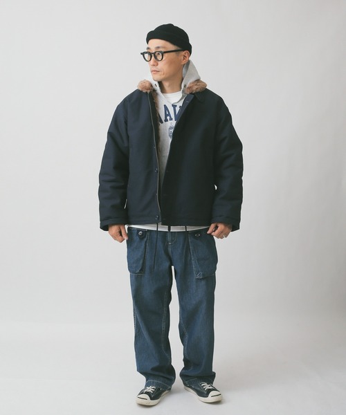 WAIPER.inc（ワイパーインク）の「新品 米海軍 U.S.NAVY N-1デッキジャケット（ミリタリージャケット・メンズ・ネイビー/ベージュ/ベージュ系その他/ブルー系その他・42/38/40/36/44）」の12枚目の写真