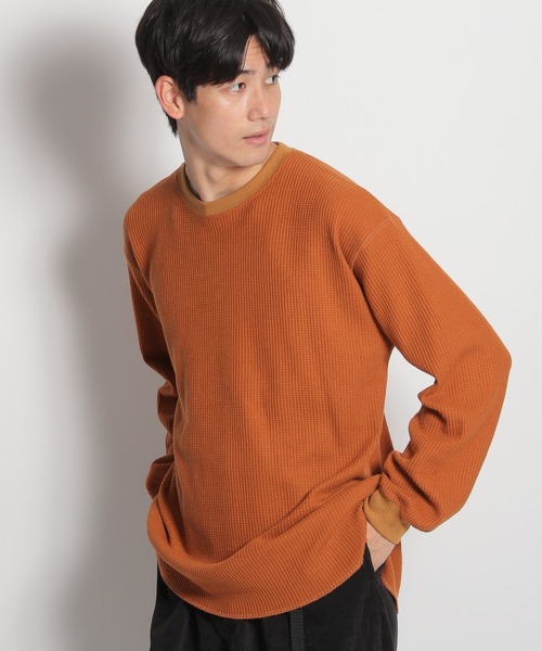 niko and...（ニコアンド）の「ニットライクワッフルプルオーバー（Tシャツ/カットソー・メンズ・ネイビー/オレンジ/スモーク/アイボリー・MEDIUM/LARGE）」の10枚目の写真