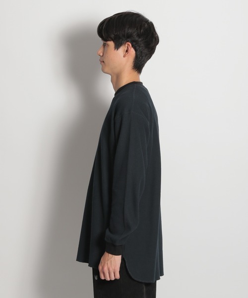 niko and...（ニコアンド）の「ニットライクワッフルプルオーバー（Tシャツ/カットソー・メンズ・ネイビー/オレンジ/スモーク/アイボリー・MEDIUM/LARGE）」の12枚目の写真