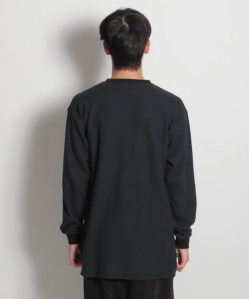 niko and...（ニコアンド）の「ニットライクワッフルプルオーバー（Tシャツ/カットソー・メンズ・ネイビー/オレンジ/スモーク/アイボリー・MEDIUM/LARGE）」の13枚目の写真
