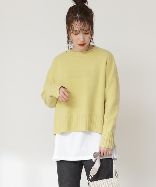 N.（N. Natural Beauty Basic）（エヌエヌナチュラルビューティーベーシック）の「◆デンスホワイトニット（ニット/セーター・レディース・ブルー/ベージュ/ホワイト/イエロー・MEDIUM）」の4枚目の写真