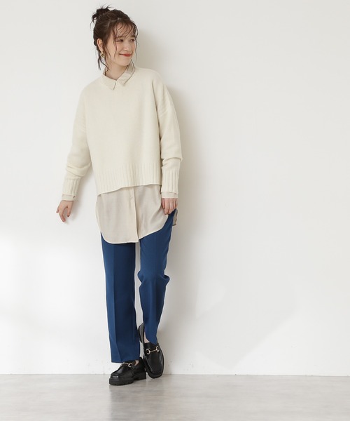 N.（N. Natural Beauty Basic）（エヌエヌナチュラルビューティーベーシック）の「◆デンスホワイトニット（ニット/セーター・レディース・ブルー/ベージュ/ホワイト/イエロー・MEDIUM）」の17枚目の写真
